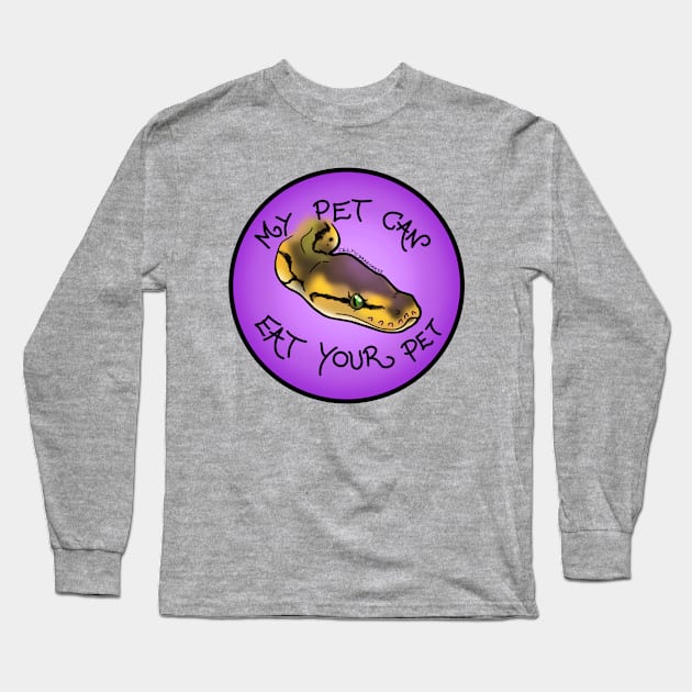 'My Pet Can Eat Your Pet' Lemonblast Ball Python Long Sleeve T-Shirt by CelticDragoness